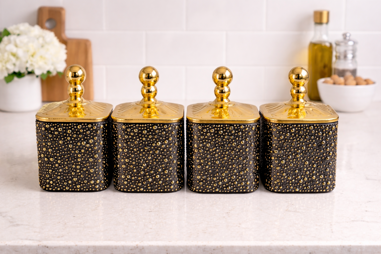 Kitchen Storage Jars & Containers | Airtight Canisters for Coffee Tea Sugar