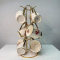 Luxury Floral Cup Set 6 Big Size – Elegant Premium Cups for Home & Gifting