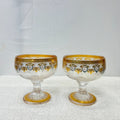 Luxury Dessert Bowl Glass with Golden Design | 2 in Box | Elegant Glassware for Desserts