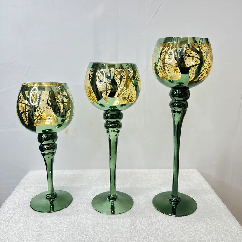 Luxury Set of 3 Candle Holders – Elegant Home Decor & Ambient Lighting