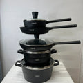 Luxury Granite Cooking Pot Set of 5 – Non Stick, Induction, Electric & Gas Compatible