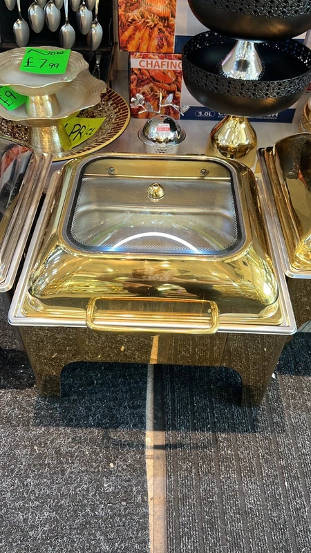Luxury Cheffing Dish – 4.5 Liter Gold Heavy, 1 Piece