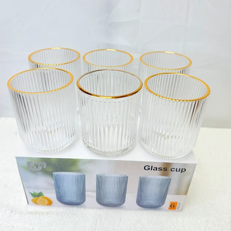 Luxury Set of Glass 340ml – Elegant Drinkware for Water, Juice & Beverages