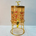 Luxury Liquid Dispenser Glass – 3.6L with Gold Stand 1 Piece