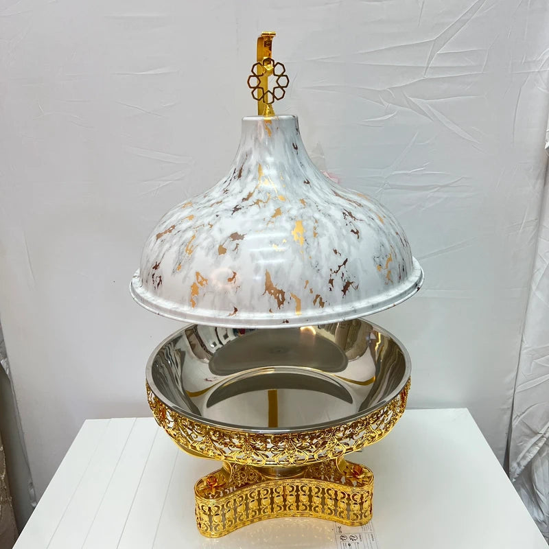 Luxury Marble Chafing Dish – 8 Litres Kitchen Serving, 1 Piece