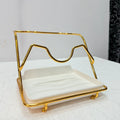 Luxury Gold Serving Spoon Holder – 2 Spaces Elegant Kitchen Stand
