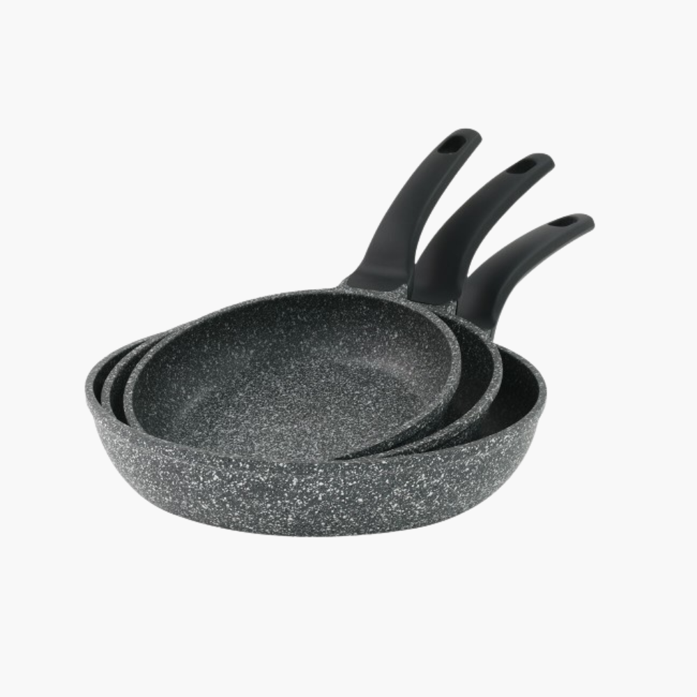 3 Pcs Granite Non-Stick Frying Pan Set.