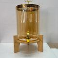 Luxury 8L Dispenser with Gold Mirror Wooden Stand – Elegant Beverage Server