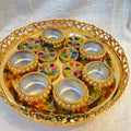 Luxury Gold Tray with Boxes with Lid Stainless Steel – 1 Piece of Tray