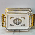 Luxury 3 Pieces Tray Set Plastic for Serving – Elegant and Durable Serveware
