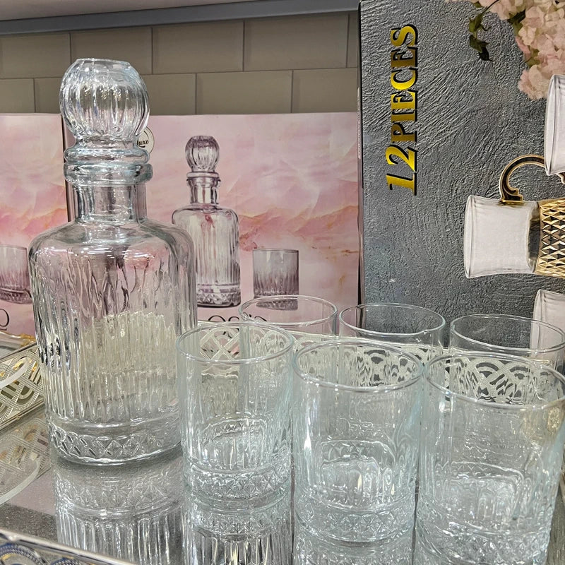 Luxury Drink Jug Set with 6 Glasses – Elegant Beverage Serveware