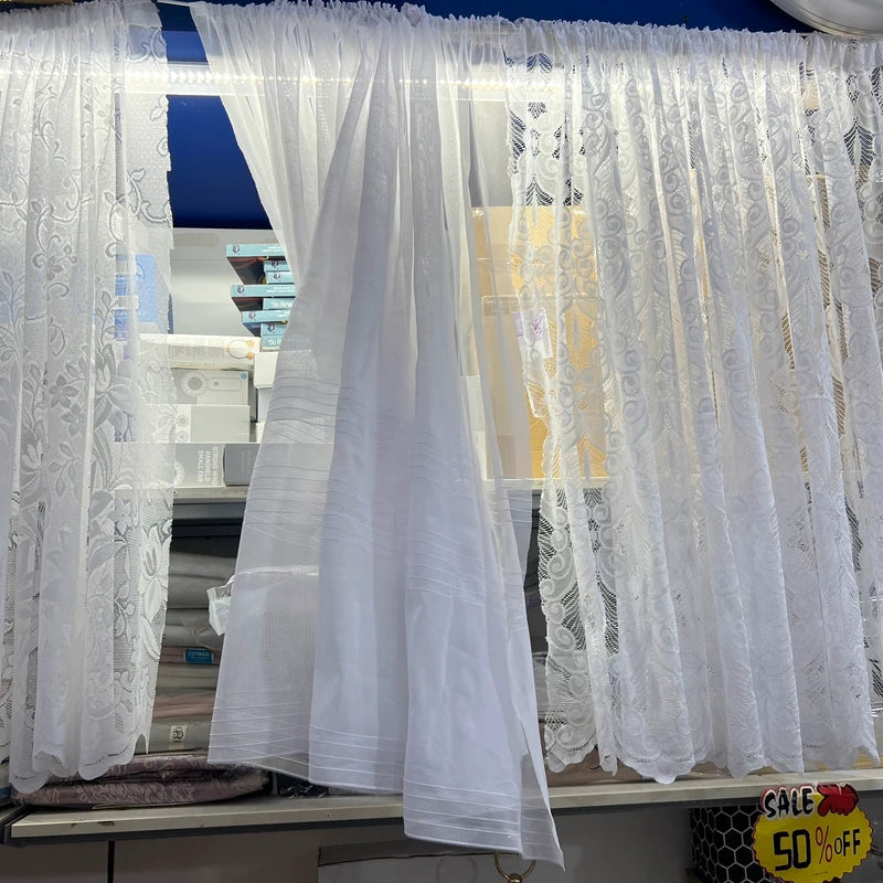 Luxury Net Curtain 1 Piece in a Pack – Elegant Window Drapes Available in Different Drops