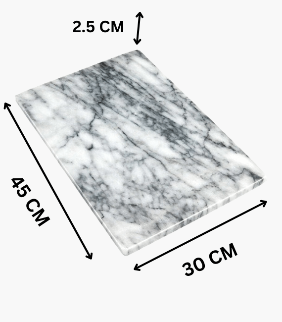 Pastry Rectangular Marble Chopping/Cutting Board 45-cm, 7.5 kg