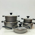 Luxury Granite Cookware Set – 10 Pcs Premium Cooking Pot Set for Induction, Gas & Electric