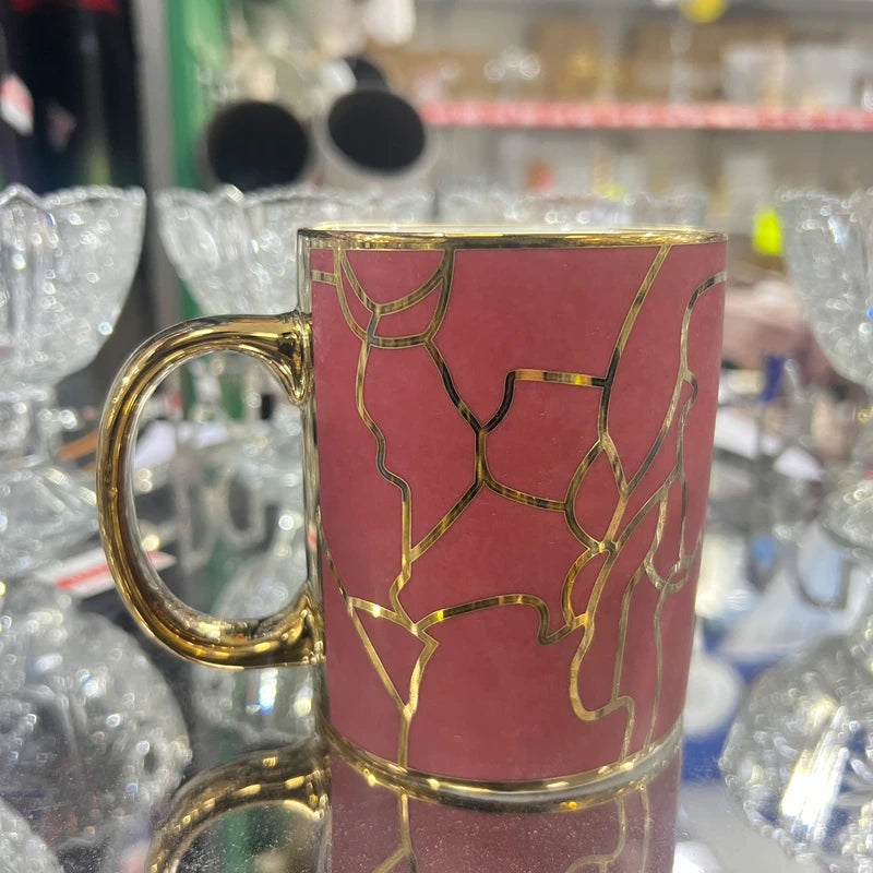 Luxury Pink Mug Cup for Tea & Coffee Serving 1 Piece