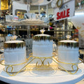 Luxury Tea Coffee Sugar Set – 3 Ceramic Big Size Storage Jars for Kitchen
