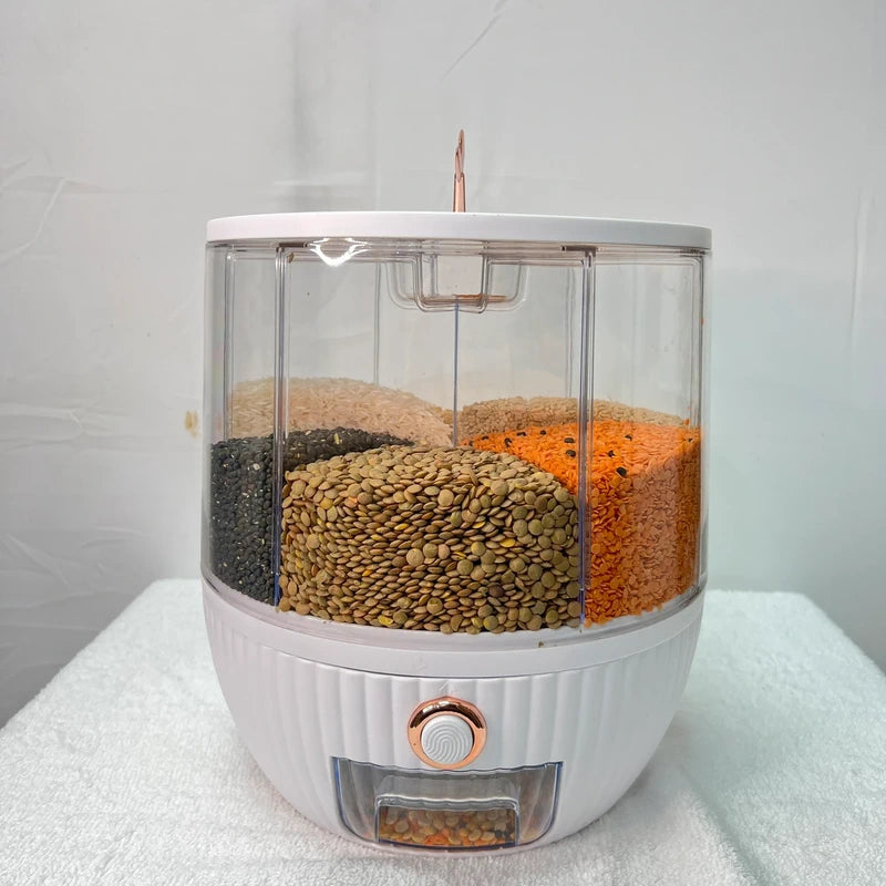 Luxury Rotating Food Storage Container 10 KG – 360 Degree Rotation Airtight Storage Solution