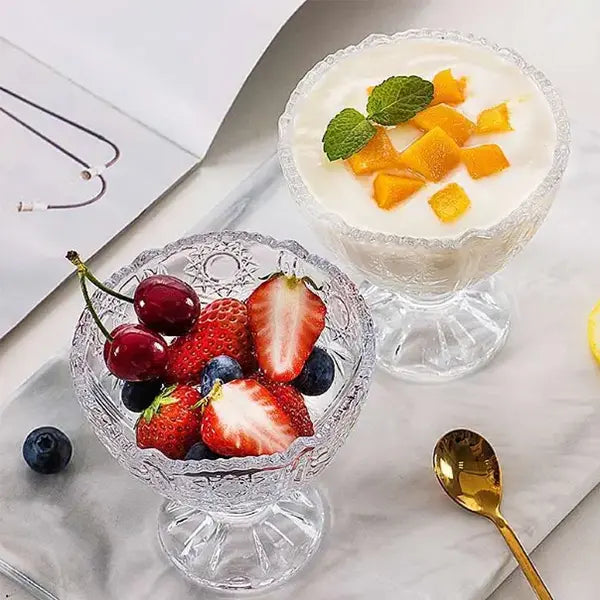 Luxury 7 Piece Glass Bowls Set – Decorative Crystal Glass Finish