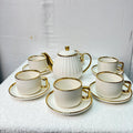 Luxury Tea Pot Set with 6 Cups & Saucer – Elegant Premium Tea Set for Home & Gifting