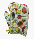 Decorative Assorted Design, 2 Oven Mitts Gloves Cooking Heat Resistant, 18 x 28 cm.
