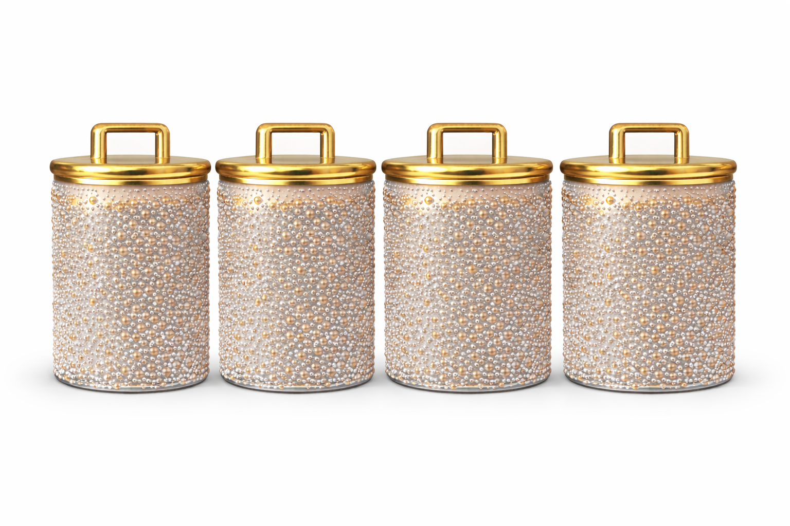 Luxury Black Gold Acrylic Storage Jars Set  – Coffee Tea Sugar Canisters Airtight Kitchen Storage