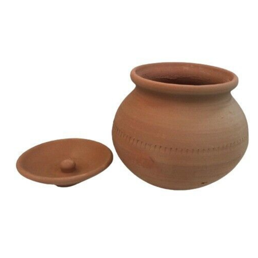 Matka Chicken Egg Biryani, Plain Earthen Clay/Handi Pot 800ML,14X14CM Lided.