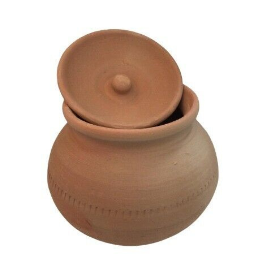 Matka Chicken Egg Biryani, Plain Earthen Clay/Handi Pot 800ML,14X14CM Lided.