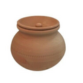 Matka Chicken Egg Biryani, Plain Earthen Clay/Handi Pot 800ML,14X14CM Lided.