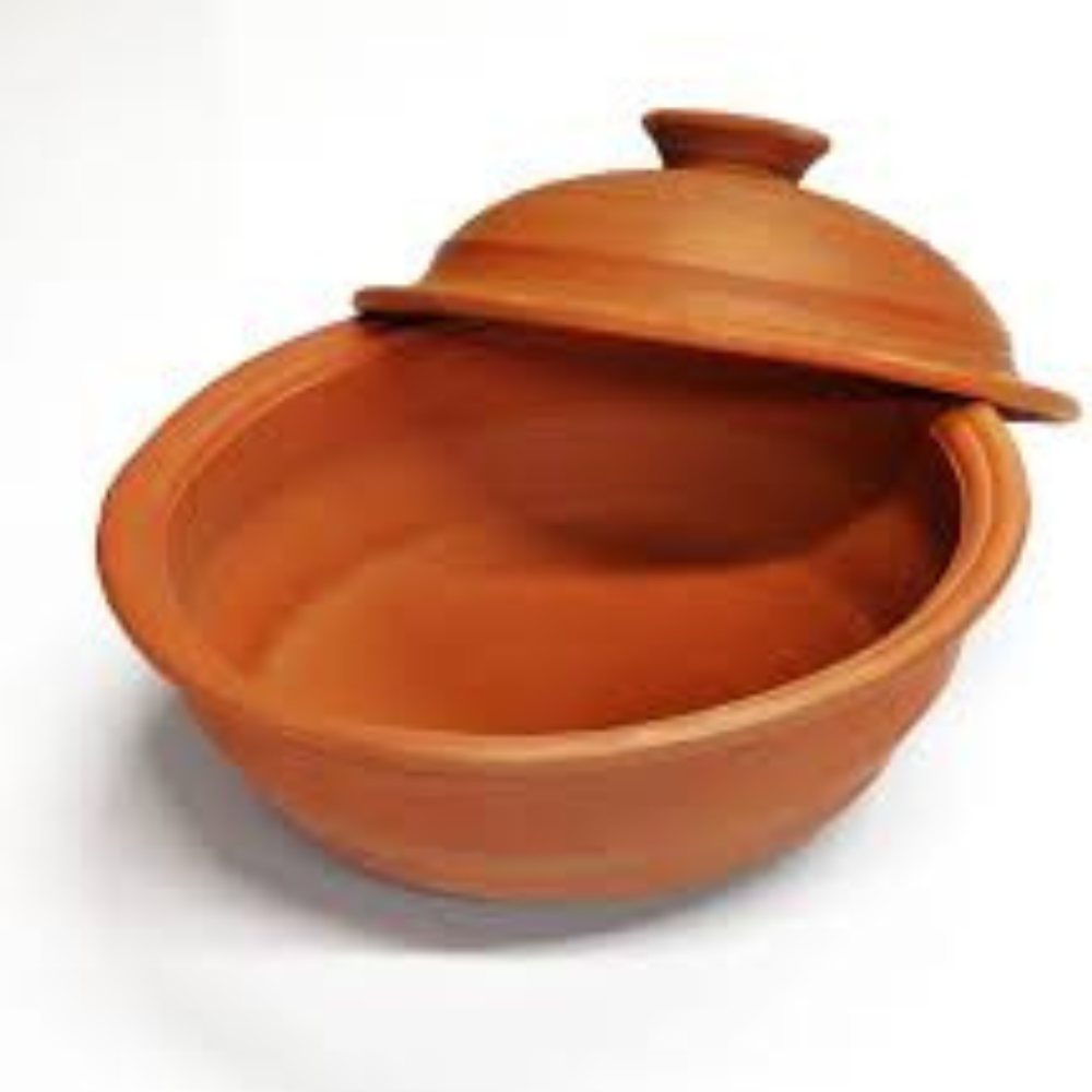 Plain Earthen Clay/Handi Pots with Lid for Matka Chicken Egg Biryani.