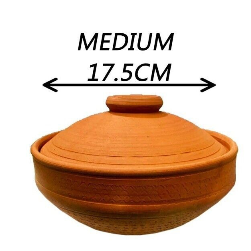 Plain Earthen Clay/Handi Pots with Lid for Matka Chicken Egg Biryani.