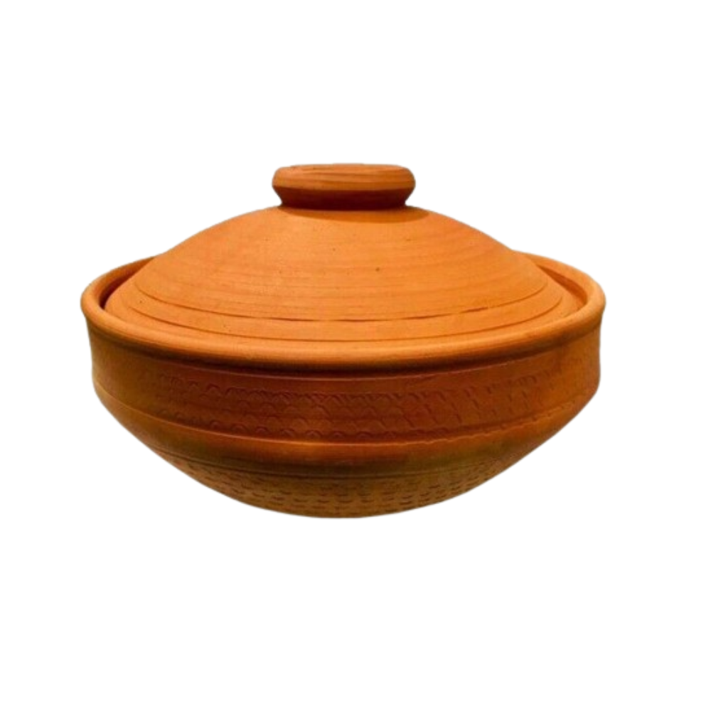 Plain Earthen Clay/Handi Pots with Lid for Matka Chicken Egg Biryani.