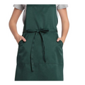 Adjustable Bib Unisex Aprons with two pockets Dark Green