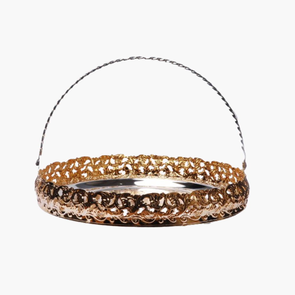 Gold & Silver Decorative Gift Hamper Hanging Basket