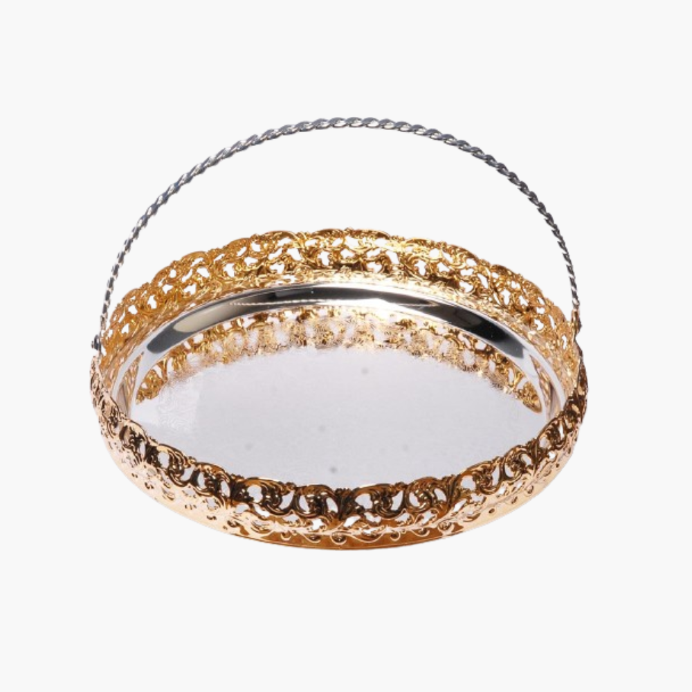 Gold & Silver Decorative Gift Hamper Hanging Basket