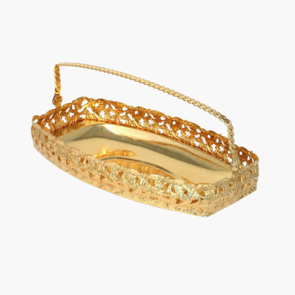 Gold & Silver Decorative Gift Hamper Hanging Basket