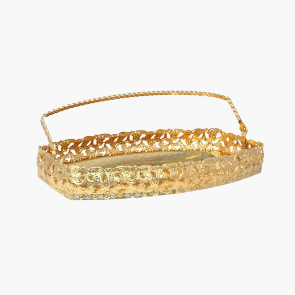 Gold & Silver Decorative Gift Hamper Hanging Basket