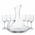 Luxury 7-piece glass decanter set with 1.5L decanter and 6 glasses for wine and whiskey serving