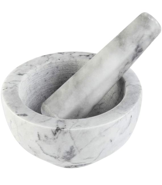 Genuine Himalayan Marble Pestle and Mortar,17 X 10 cm, Weight: 4.0 KG