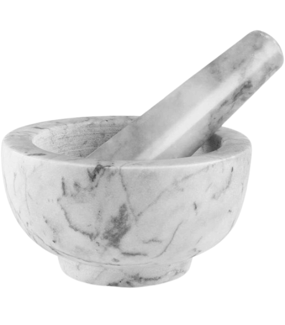 Genuine Himalayan Marble Pestle and Mortar,17 X 10 cm, Weight: 4.0 KG