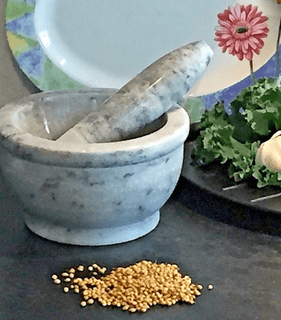 Large Genuine Himalayan Marble Pestle and Mortar,17 X 10 cm, Weight: 4.0 KG