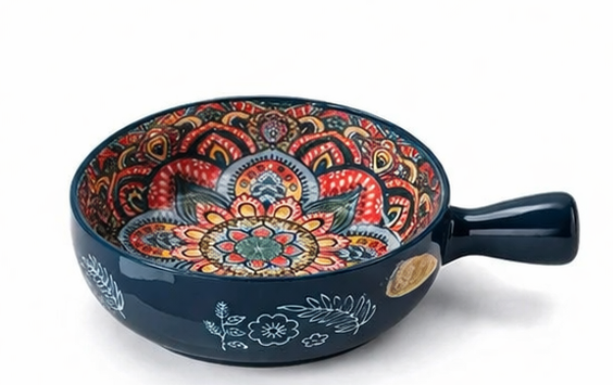 Luxury 2x Ceramic Soup Bowl with Handle 600ML – Ramen Bowl Set for Noodles & Soup