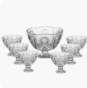 Luxury 7 Piece Glass Bowls Set – Decorative Crystal Glass Finish