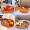 Rattan basket high quality brown reusable storage set of 3