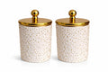 Luxury white Gold Acrylic Storage Jars Set– Coffee Tea Sugar Canisters Airtight Kitchen Storage