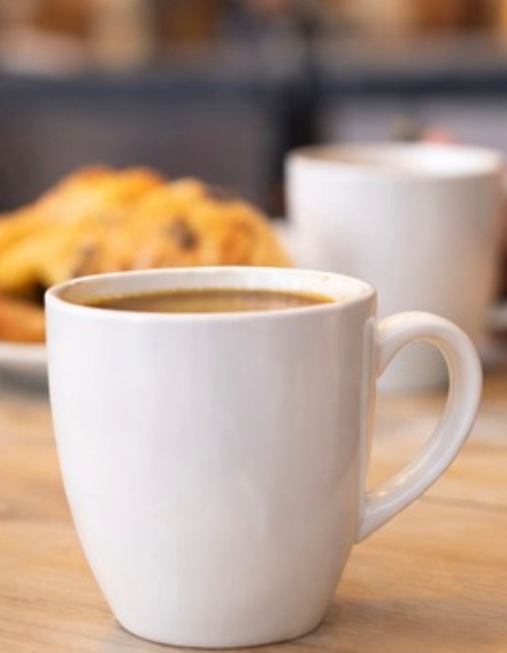 Shop glossy white ceramic mug set 310ml. Modern coffee and tea cups set of 6, durable, stylish and perfect for everyday kitchen use.