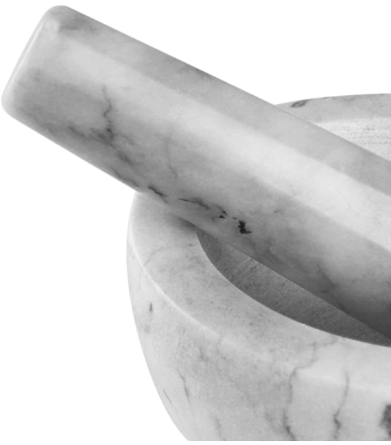 Genuine Himalayan Marble Pestle and Mortar,17 X 10 cm, Weight: 4.0 KG
