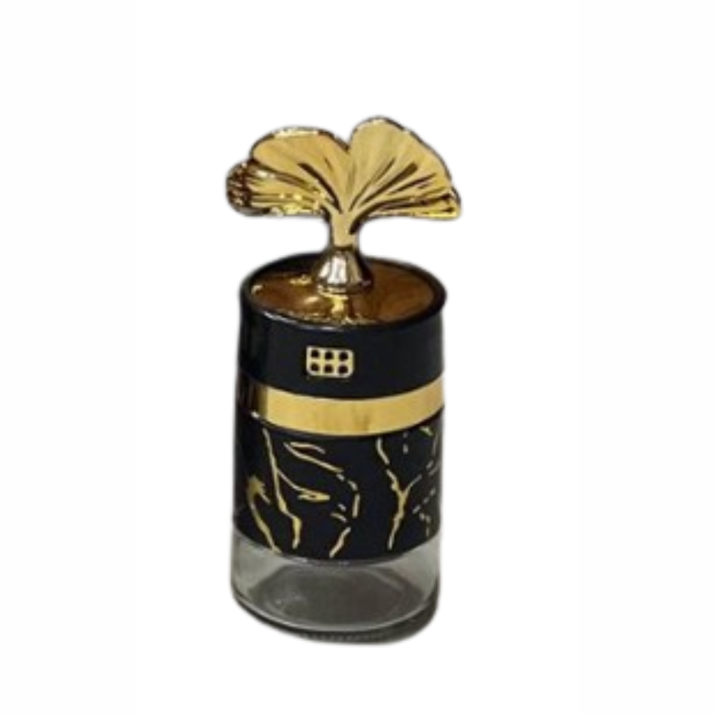 Set of 2 Marble-designed spice jars