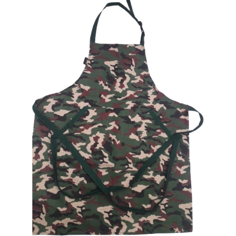Adjustable Bib Unisex Aprons with two pockets camouflage