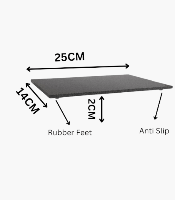Small Heavy Weight Granite Chopping Board 25X14X2 CM, 1.8 kg