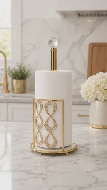 Luxury Gold Tissue Holders with Crystal-Style Decoration – Decorative Table Tissue Dispensers for Home, Bathroom, Hotel & Restaurant